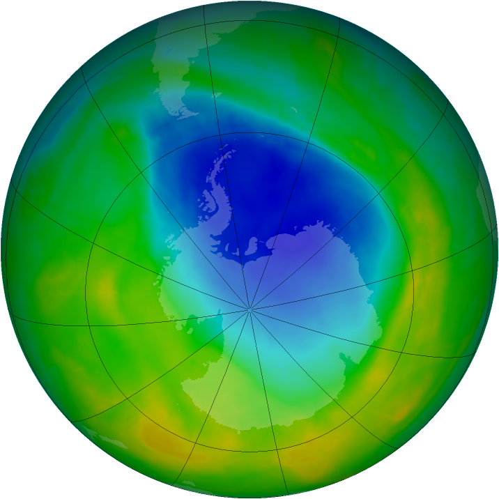 Antarctic ozone map for 18 November 2014